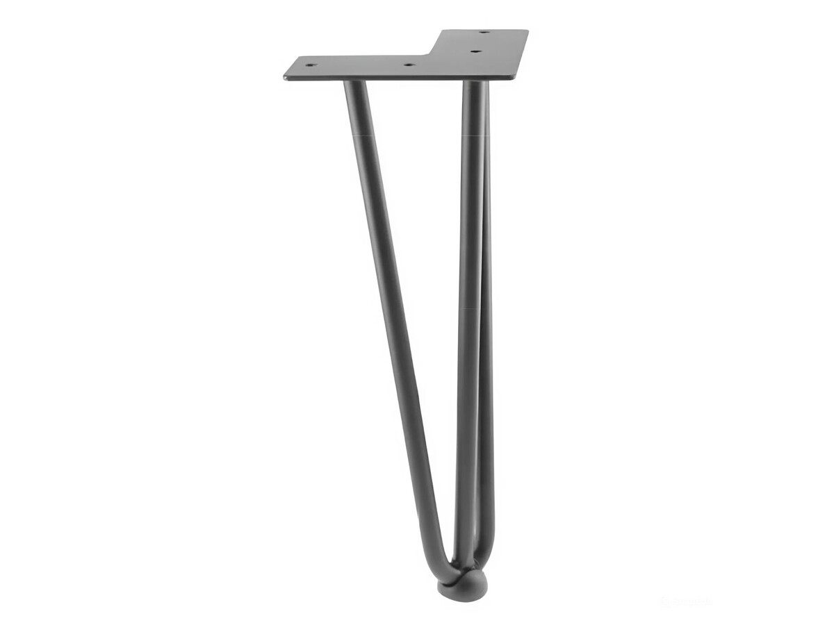 Picior Masa ARTO, ø12 / 406 mm, Negru Mat, NM-ARTO-12-3R406-20M
