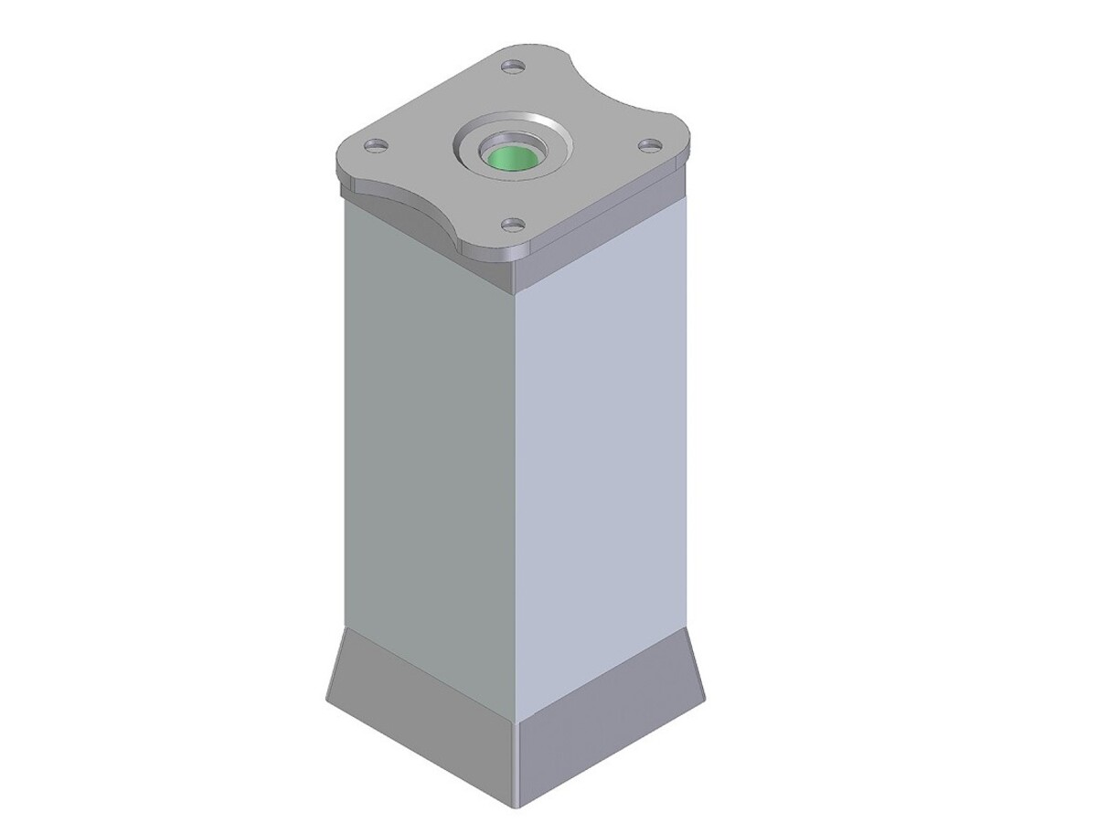 Picior Patrat, 40×40 / 75 mm, Aluminiu, TB07.2202.18.035